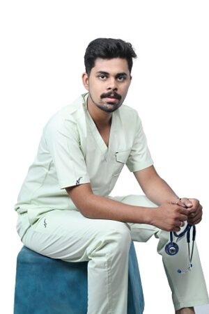 New Gen V Neck Scrub Suit for Men